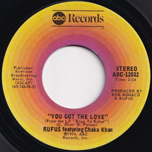 Load image into Gallery viewer, Rufus Featuring Chaka Khan - You Got The Love / Rags To Rufus (Instrumental) (7 inch Record / Used)
