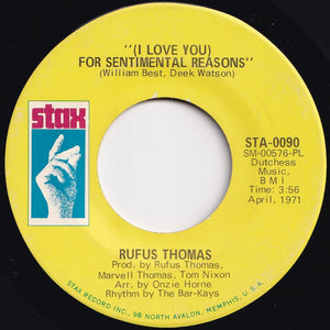 Rufus Thomas - The World Is Round / (I Love You) For Sentimental Reasons (7 inch Record / Used)