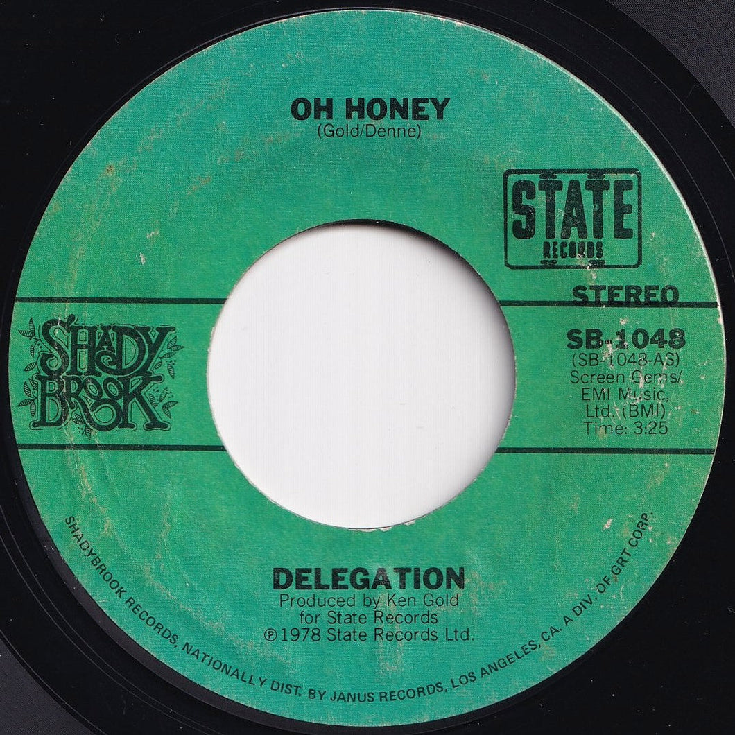 Delegation - Oh Honey / Let Me Take You To The Sun (7 inch Record / Used)