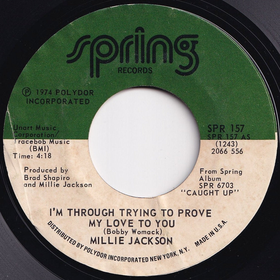 Millie Jackson - I'm Through Trying To Prove My Love To You / All I Want Is A Fighting Chance (7 inch Record / Used)