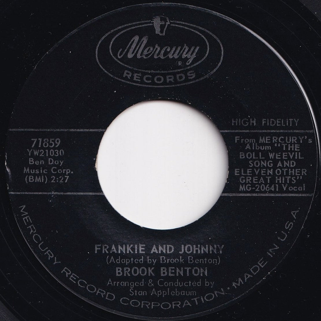 Brook Benton - Frankie And Johnny / It's Just A House Without You (7 inch Record / Used)