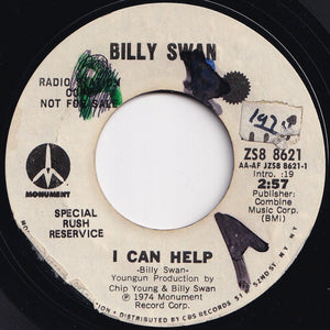 Billy Swan - I Can Help (Mono) / (Stereo) (7 inch Record / Used)