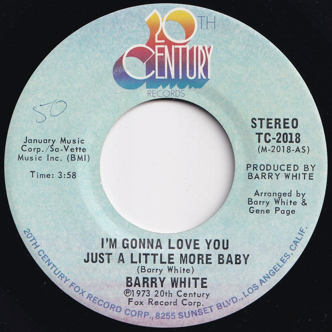Barry White - I'm Gonna Love You Just A Little More Baby / Just A Little More Baby (7 inch Record / Used)
