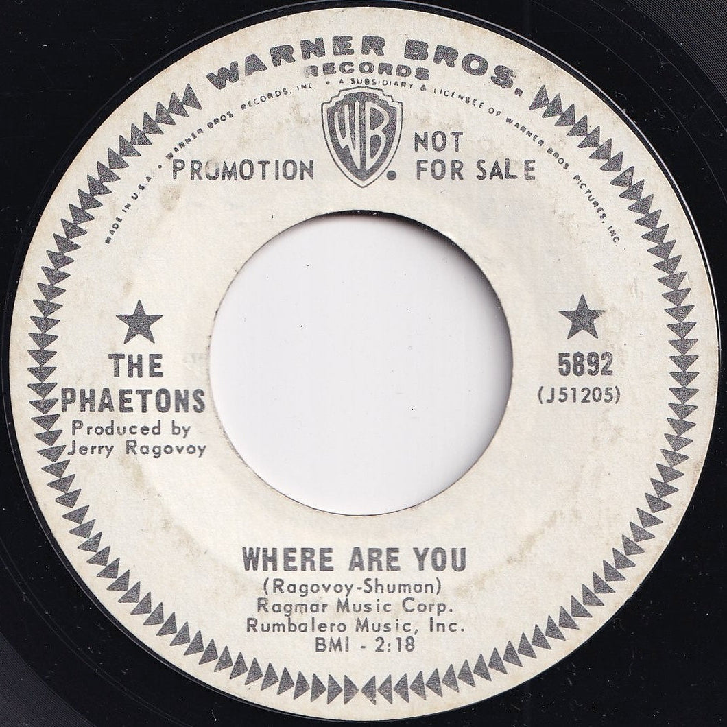 Phaetons - Where Are You / Dancing In The Street (7 inch Record / Used)