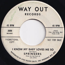 画像をギャラリービューアに読み込む, Springers - I Know Why / I Know My Baby Loves Me So (7 inch Record / Used)

