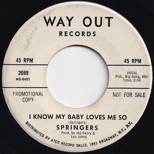 Springers - I Know Why / I Know My Baby Loves Me So (7 inch Record / Used)