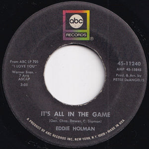 Eddie Holman - Hey There Lonely Girl / It's All In The Game (7 inch Record / Used)