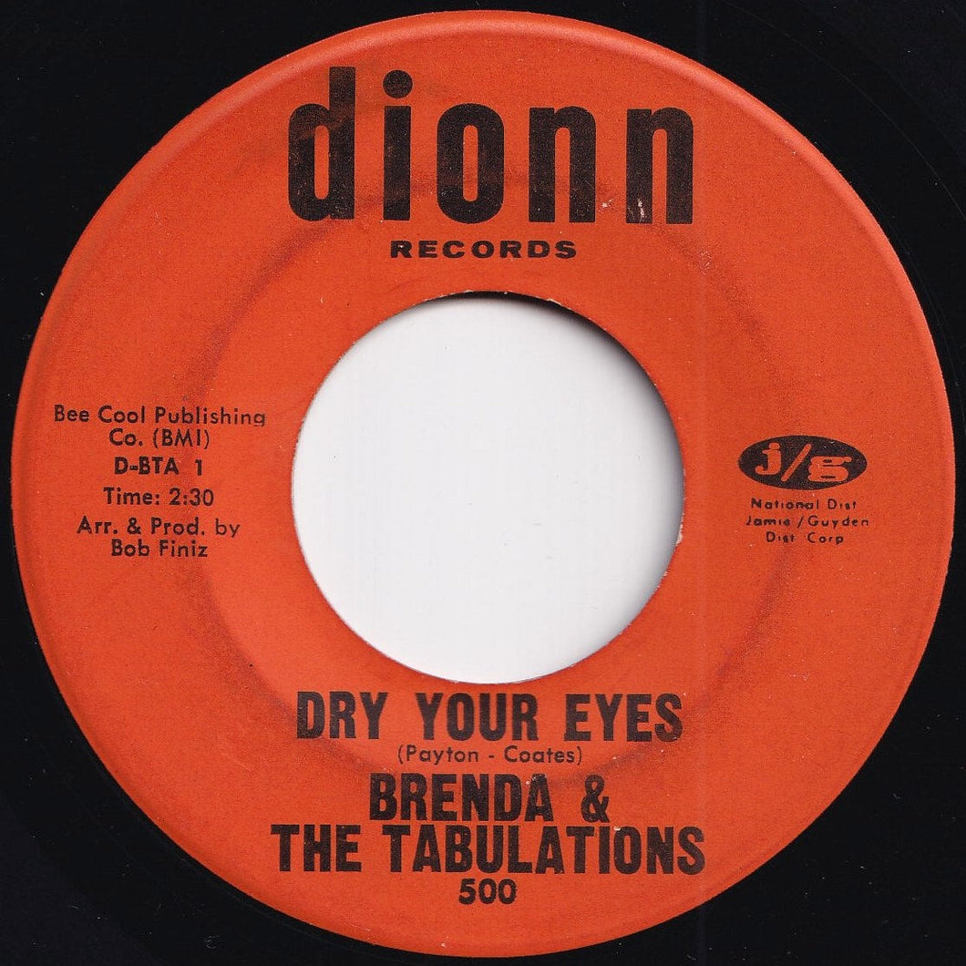 Brenda & The Tabulations - Dry Your Eyes / The Wash (7 inch Record / Used)