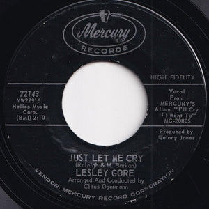 Lesley Gore - Judy's Turn To Cry / Just Let Me Cry (7 inch Record / Used)