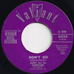 Barry And The Tamerlanes - I Wonder What She's Doing Tonight / Don't Go (7 inch Record / Used)