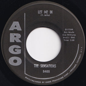 Sensations - Let Me In / Oh Yes I'll Be True (7 inch Record / Used)