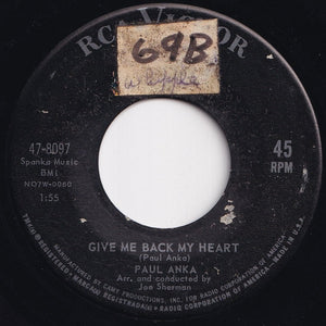 Paul Anka - Eso Beso (That Kiss!) / Give Me Back My Heart (7 inch Record / Used)