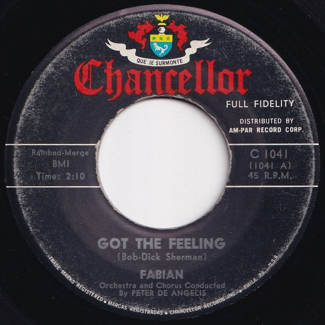 Fabian - Got The Feeling / Come On And Get Me (7 inch Record / Used)