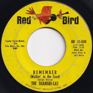 Shangri-Las - Remember (Walkin' In The Sand) / It's Easier To Cry (7 inch Record / Used)
