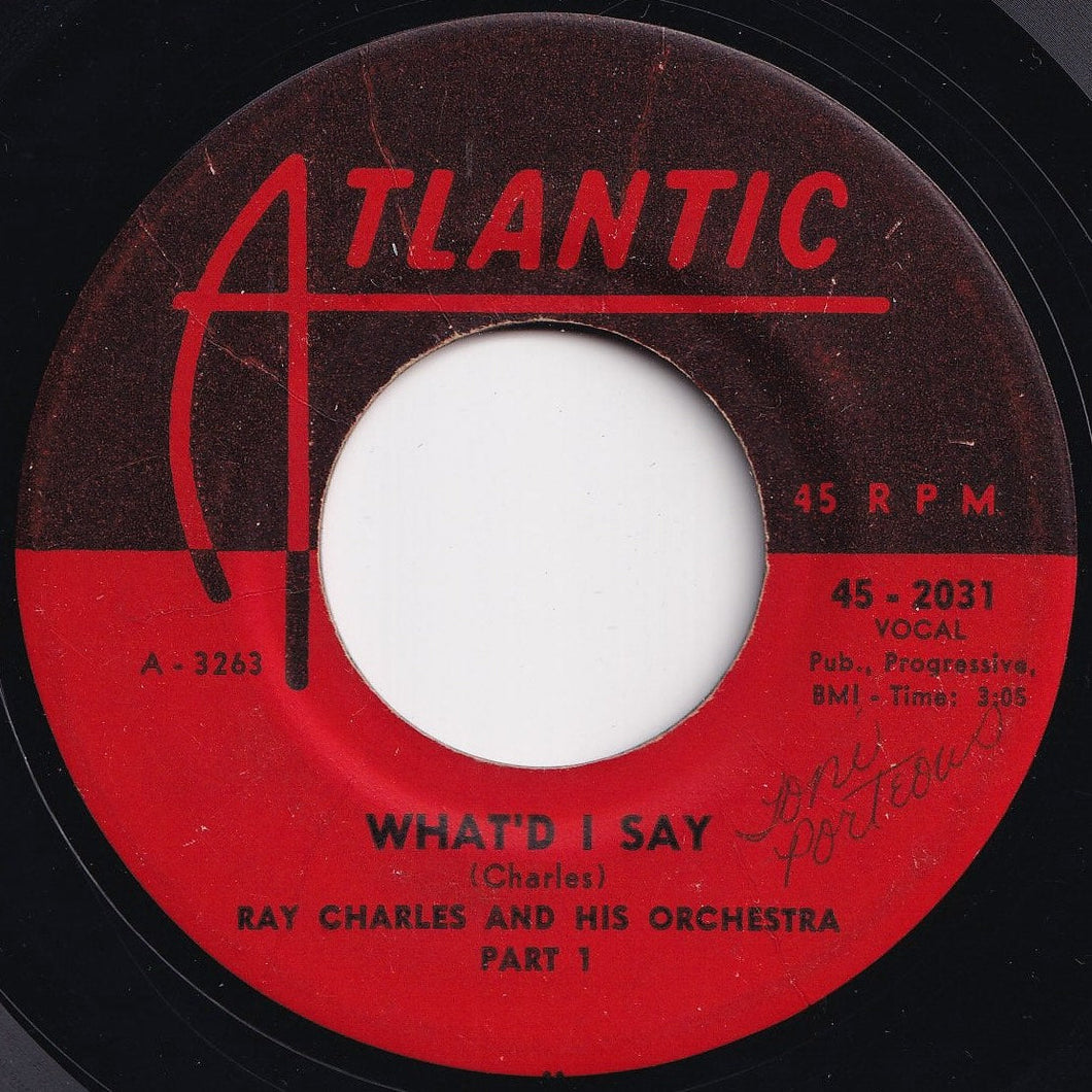 Ray Charles And His Orchestra - What'd I Say (Part 1) / (Part 2) (7 inch Record / Used)