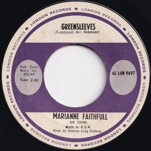 Marianne Faithfull - As Tears Go By / Greensleeves (7 inch Record / Used)