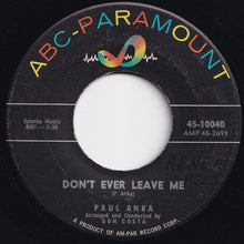 Load image into Gallery viewer, Paul Anka - Put Your Head On My Shoulder / Don&#39;t Ever Leave Me (7 inch Record / Used)
