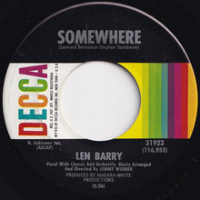 画像をギャラリービューアに読み込む, Len Barry - Somewhere / It&#39;s A Cryin&#39; Shame (7 inch Record / Used)
