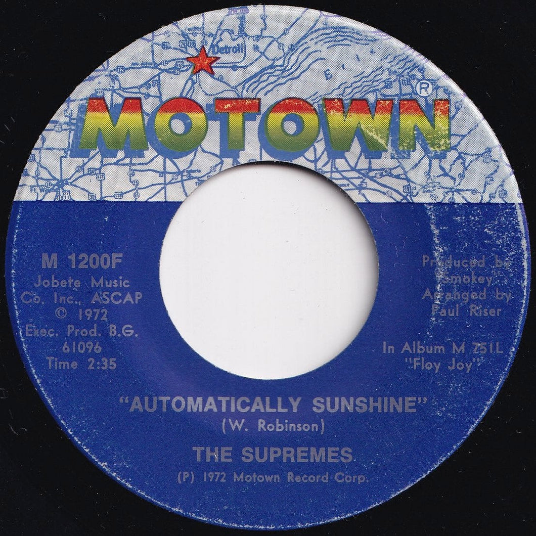 Supremes - Automatically Sunshine / Precious Little Things (7 inch Record / Used)