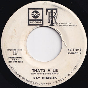 Ray Charles - That's A Lie / Go On Home (7 inch Record / Used)