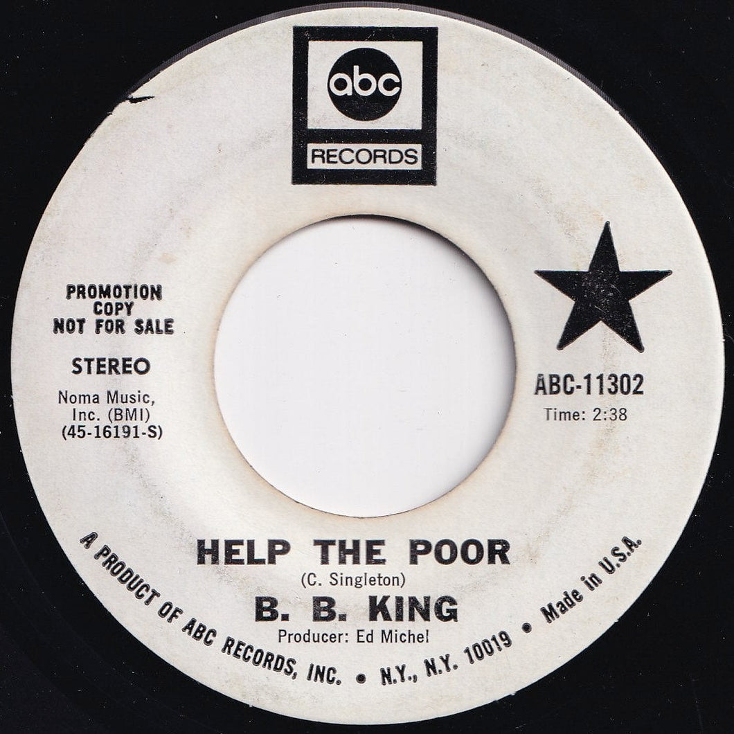 B. B. King - Help The Poor / Lucille's Granny (7 inch Record / Used)