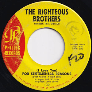 Righteous Brothers - Ebb Tide / (I Love You) For Sentimental Reasons (7 inch Record / Used)