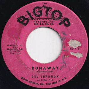 Del Shannon - Runaway / Jody (7 inch Record / Used)