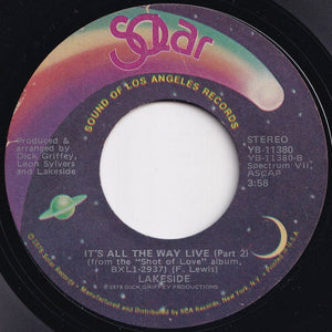 Lakeside - It's All The Way Live (Part 1) / (Part 2) (7 inch Record / Used)