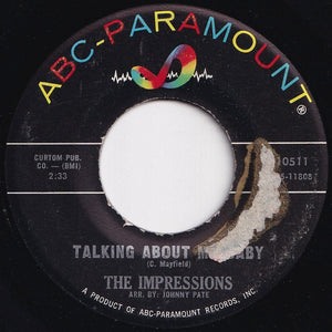 Impressions - Talking About My Baby / Never Too Much Love (7 inch Record / Used)