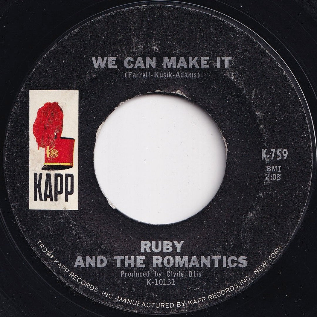 Ruby And The Romantics - We Can Make It / Remember Me (7 inch Record / Used)