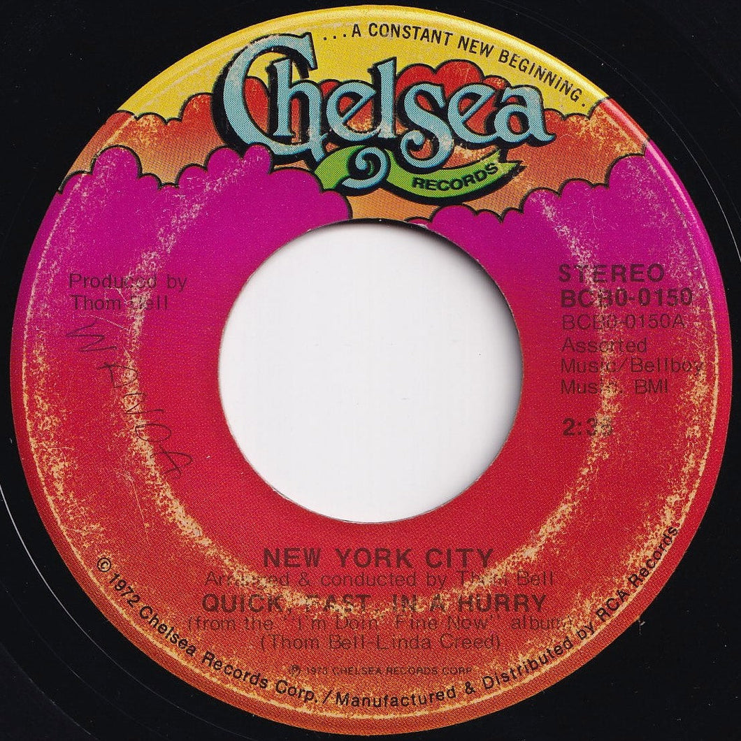 New York City - Quick, Fast, In A Hurry / Set The Record Straight (7 inch Record / Used)