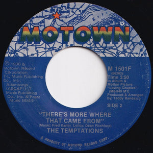 Temptations - Take Me Away / There's More Where That Came From (7 inch Record / Used)