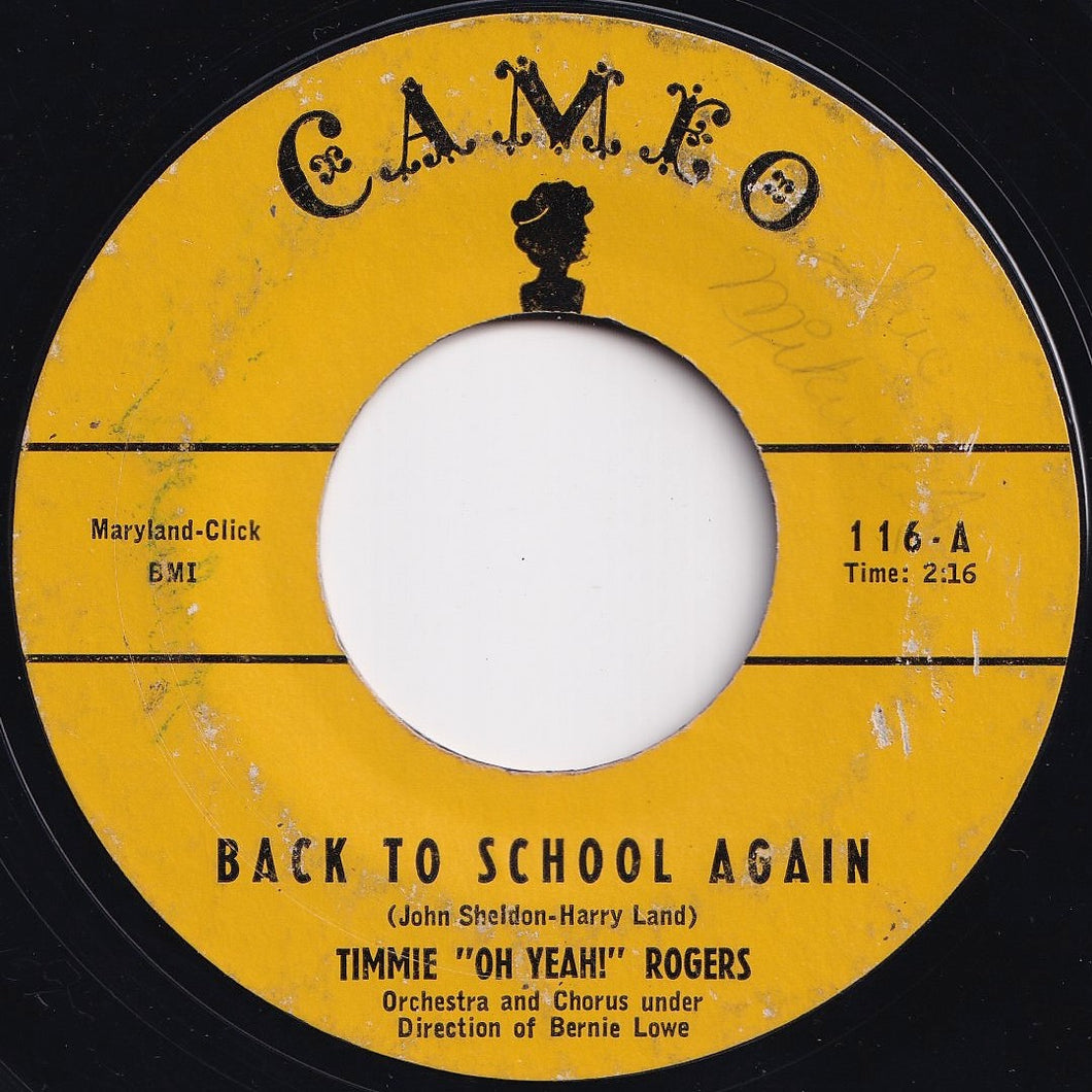 Timmie Rogers - Back To School Again / I've Got A Dog Who Loves Me (7 inch Record / Used)