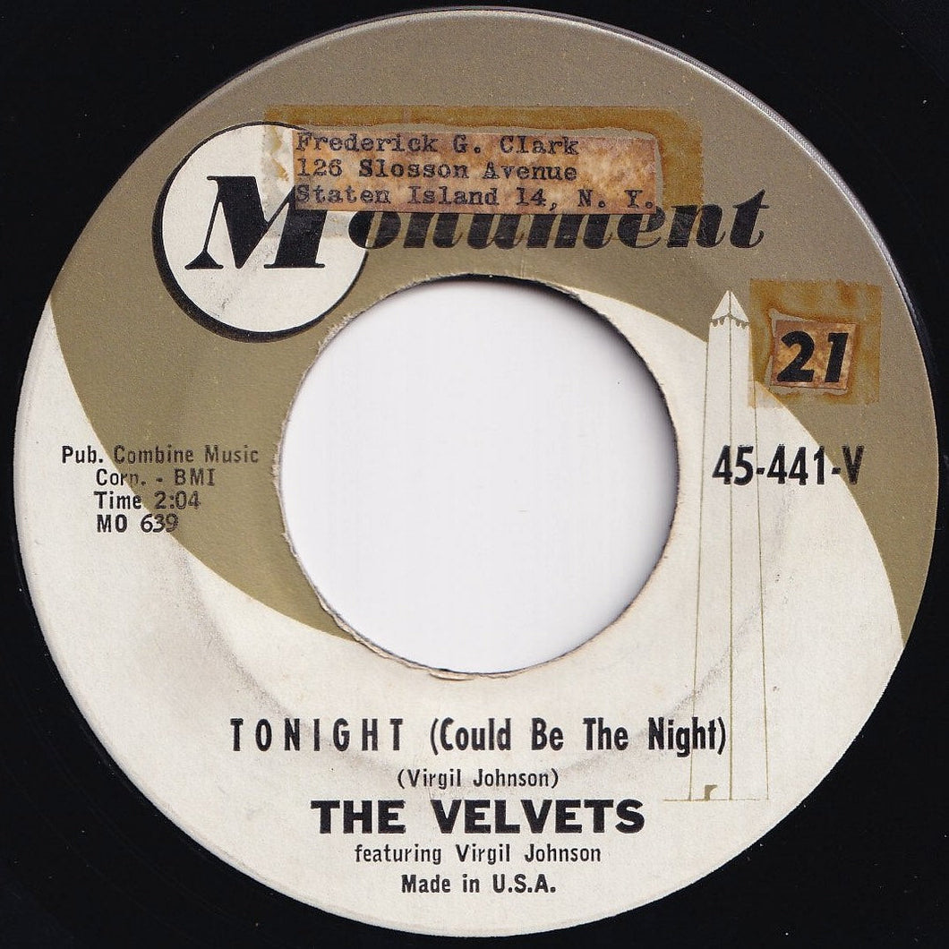 Velvets - Tonight (Could Be The Night) / Spring Fever (7 inch Record / Used)