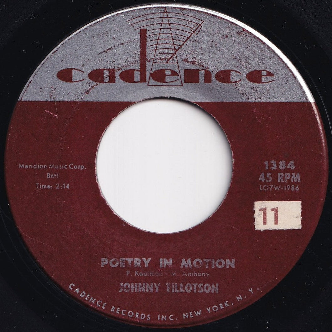 Johnny Tillotson - Poetry In Motion / Princess, Princess (7 inch Record / Used)