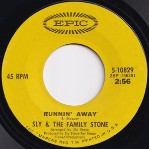 Sly & The Family Stone - Runnin' Away / Brave & Strong (7 inch Record / Used)