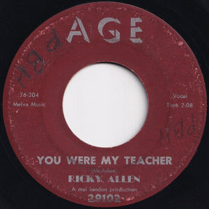 Ricky Allen - You'd Better Be Sure / You Were My Teacher (7 inch Record / Used)