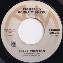 Load image into Gallery viewer, Billy Preston - I&#39;m Really Gonna Miss You / Attitudes (7 inch Record / Used)
