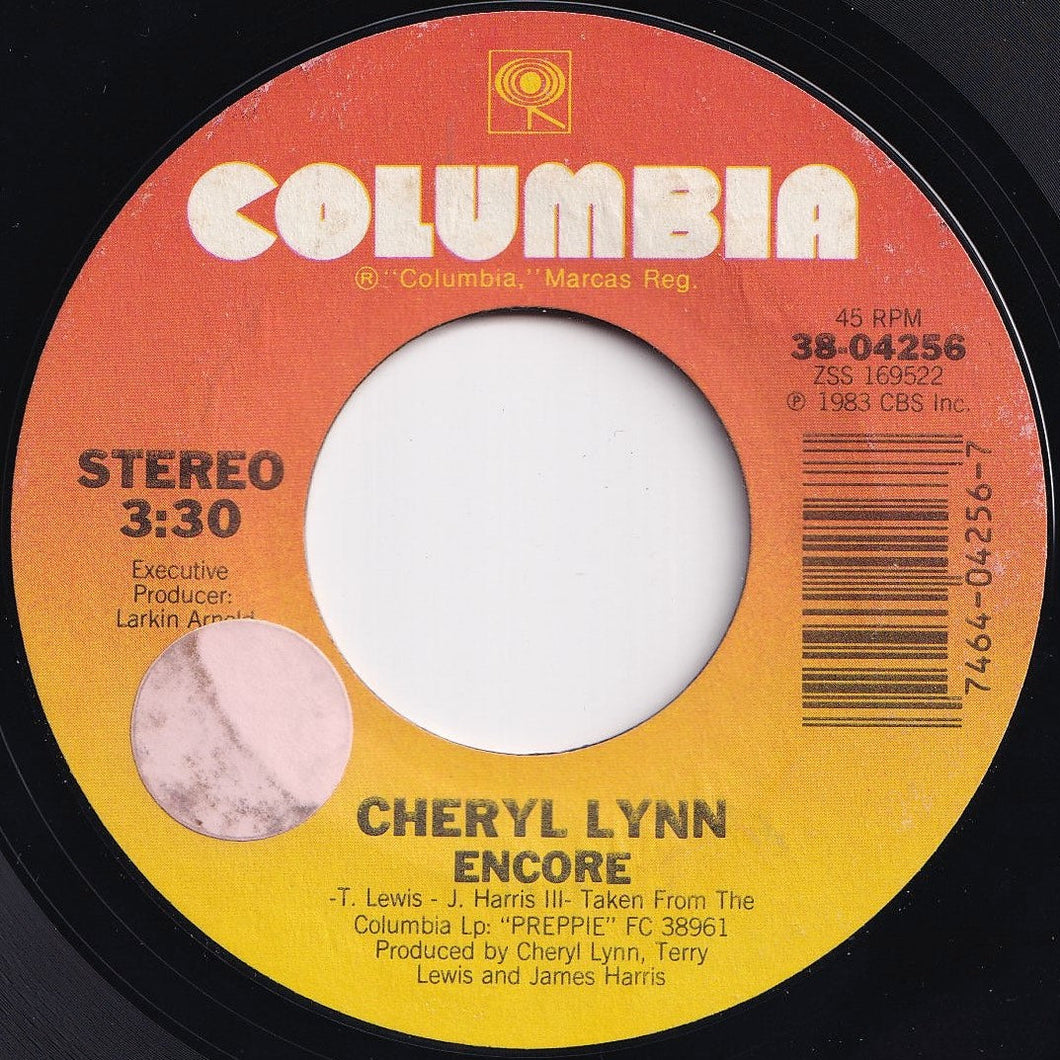 Cheryl Lynn - Encore / Free (7 inch Record / Used)