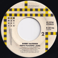 画像をギャラリービューアに読み込む, Bobby McFerrin - Don&#39;t Worry, Be Happy (Edit) / Simple Pleasures (7 inch Record / Used)
