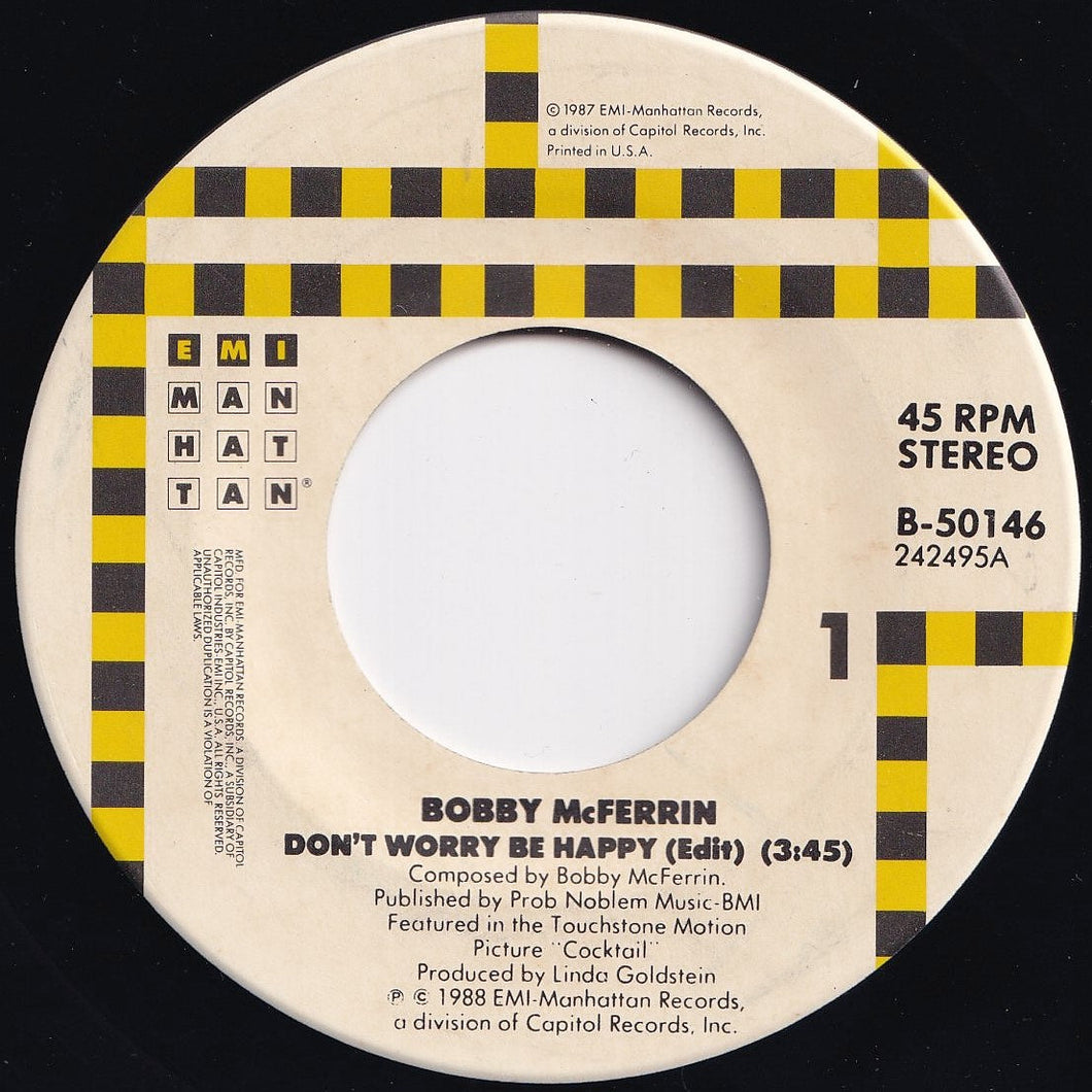 Bobby McFerrin - Don't Worry, Be Happy (Edit) / Simple Pleasures (7 inch Record / Used)