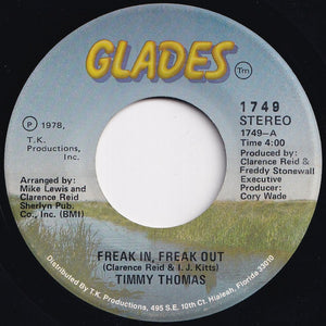 Timmy Thomas - Freak In, Freak Out / Say Love, Can You Chase Away My Blues? (7 inch Record / Used)