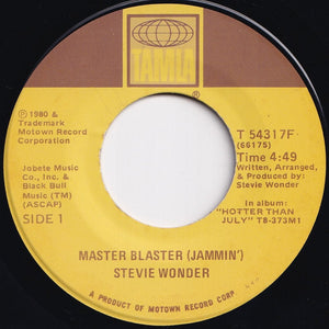 Stevie Wonder - Master Blaster (Jammin') / (Dub) (7 inch Record / Used)