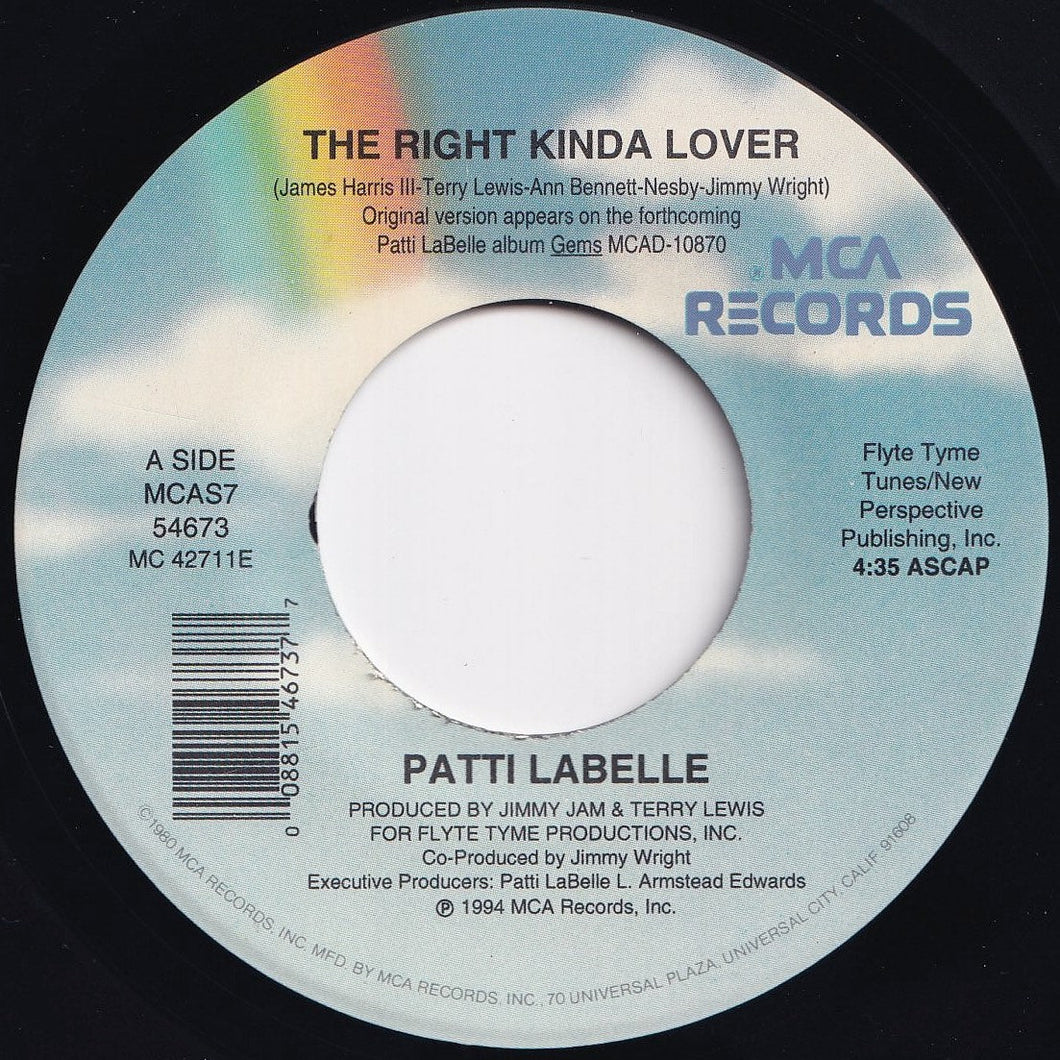 Patti LaBelle - The Right Kinda Lover / (Instrumental) (7 inch Record / Used)