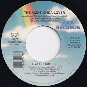 Patti LaBelle - The Right Kinda Lover / (Instrumental) (7 inch Record / Used)