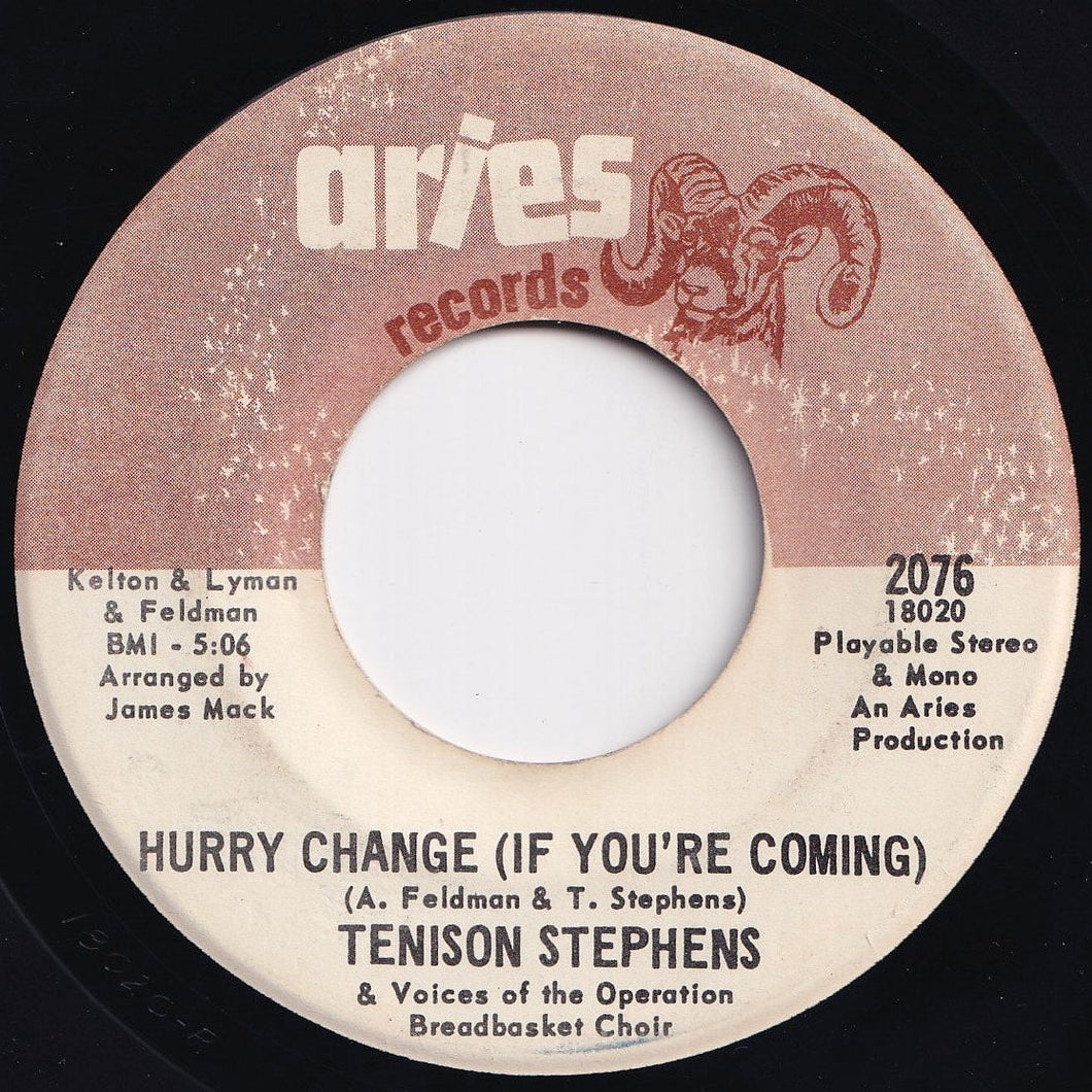 Tenison Stephens - Hurry Change (If You're Coming) / Baby, I'm A Fool For You (7 inch Record / Used)