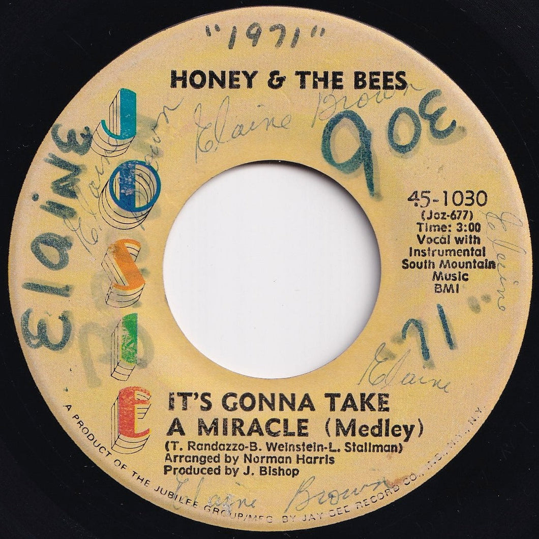 Honey & The Bees - It's Gonna Take A Miracle (Medley) / What About Me (7 inch Record / Used)