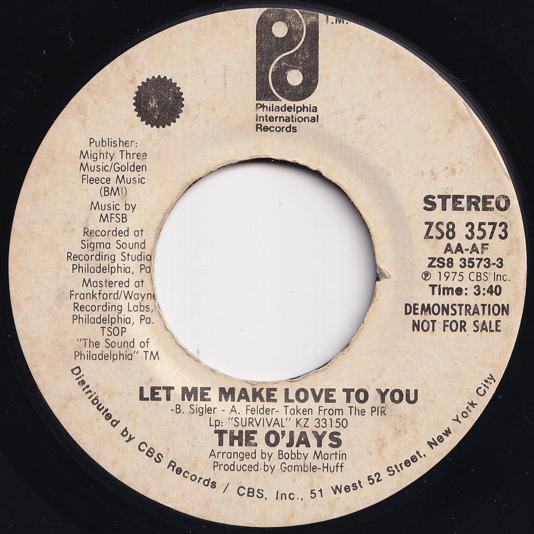 O'Jays - Let Me Make Love To You / Survival (7 inch Record / Used)