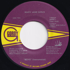 Mary Jane Girls - Boys / (Instrumental) (7 inch Record / Used)