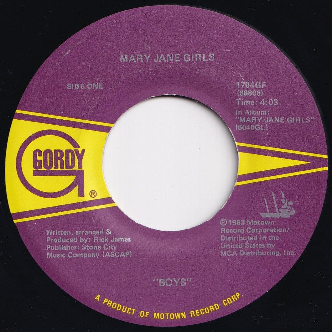 Mary Jane Girls - Boys / (Instrumental) (7 inch Record / Used)